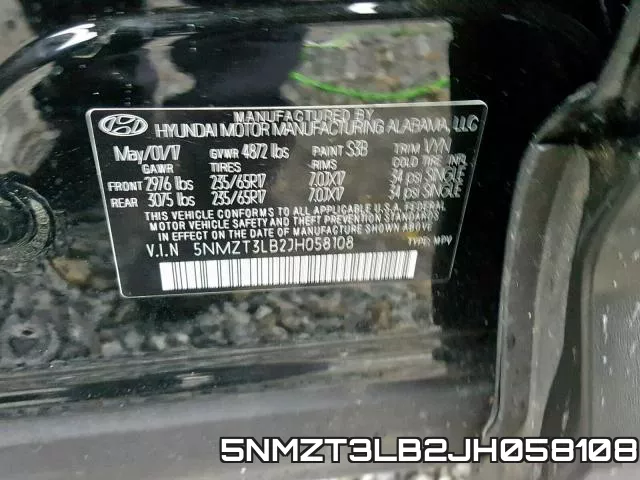 5NMZT3LB2JH058108 фото 2