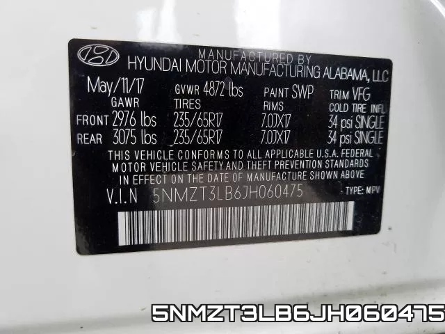 5NMZT3LB6JH060475 фото 2
