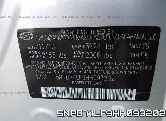 5NPD74LF9HH093202 фото 10
