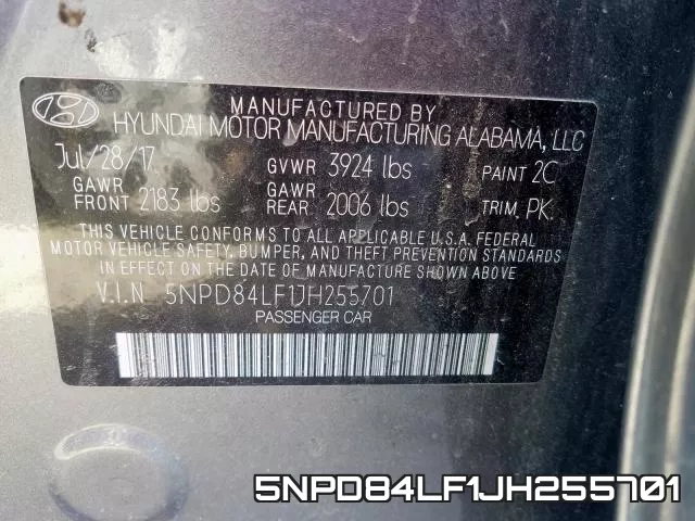 5NPD84LF1JH255701 фото 2