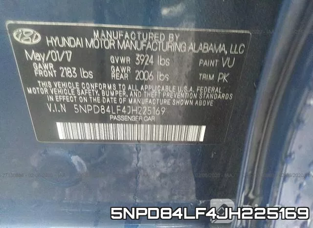 5NPD84LF4JH225169 фото 10