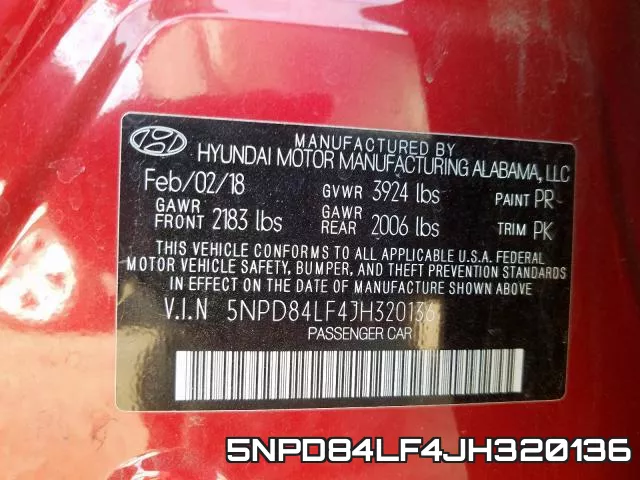 5NPD84LF4JH320136 фото 2