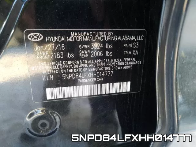 5NPD84LFXHH014777 фото 2