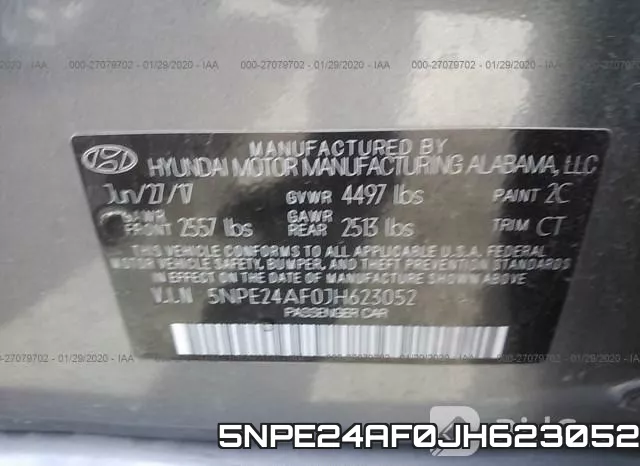 5NPE24AF0JH623052 фото 10