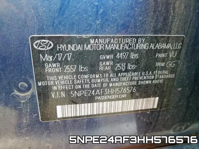 5NPE24AF3HH576576 фото 2