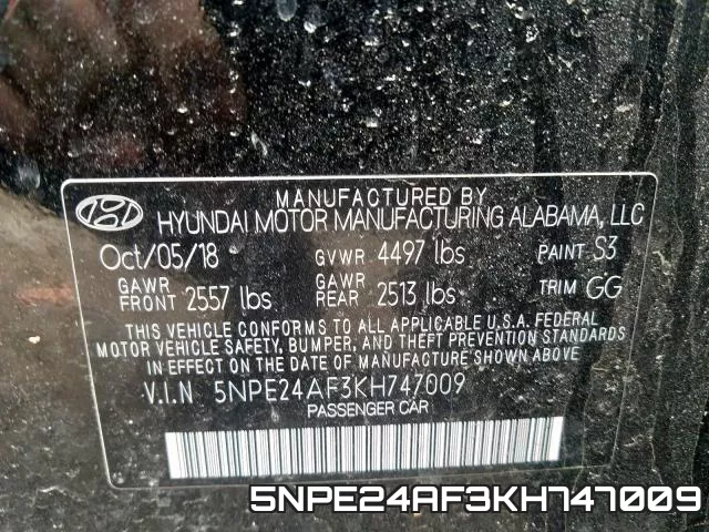 5NPE24AF3KH747009 фото 2