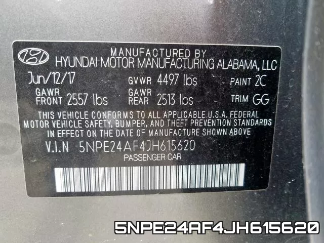 5NPE24AF4JH615620 фото 2