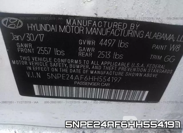 5NPE24AF6HH554197 фото 10