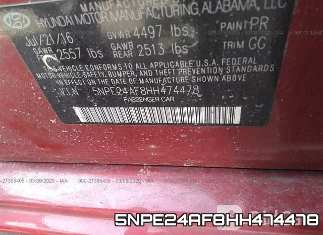 5NPE24AF8HH474478 фото 10