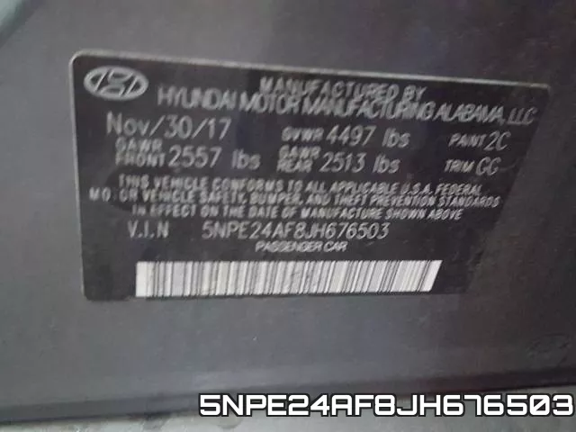 5NPE24AF8JH676503 фото 2