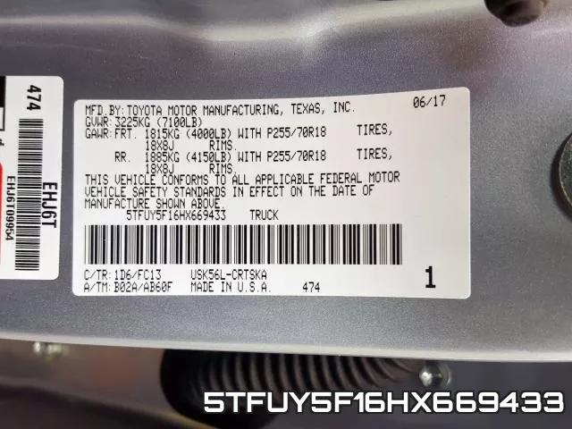5TFUY5F16HX669433 фото 2