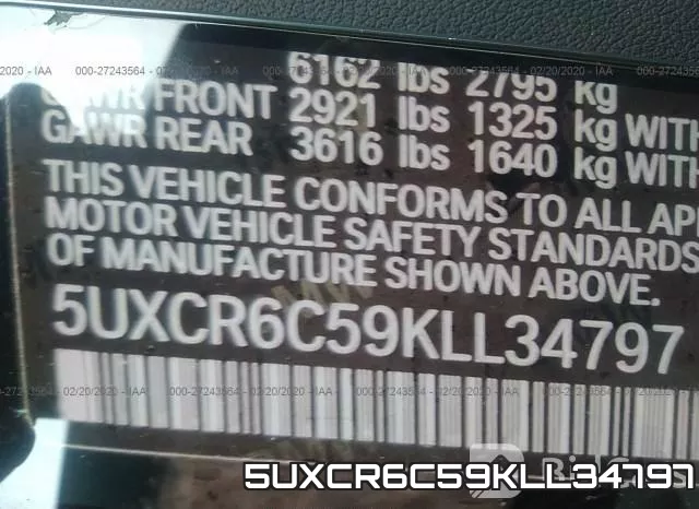 5UXCR6C59KLL34797 фото 10