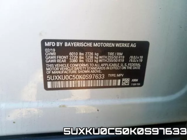 5UXKU0C50K0S97633 фото 2