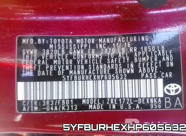 5YFBURHEXHP605632 фото 10