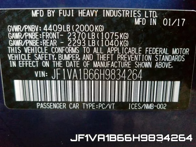 JF1VA1B66H9834264 фото 2
