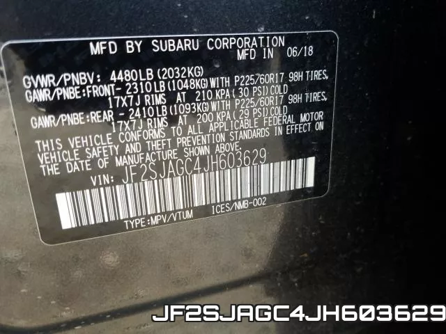 JF2SJAGC4JH603629 фото 2
