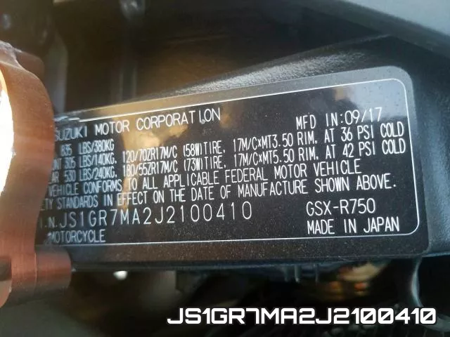 JS1GR7MA2J2100410 фото 2