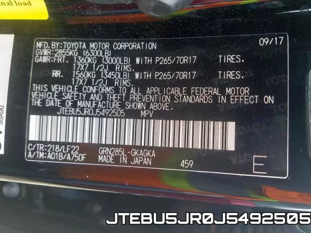 JTEBU5JR0J5492505 фото 2