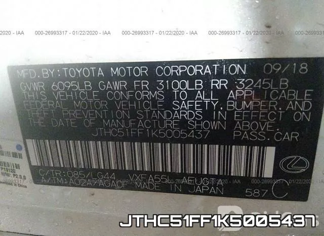 JTHC51FF1K5005437 фото 10