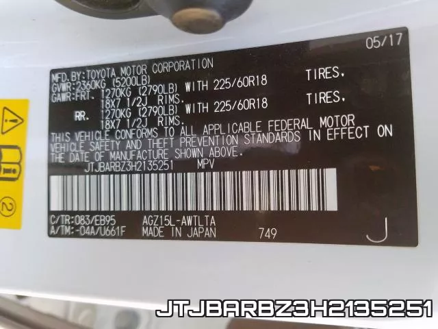 JTJBARBZ3H2135251 фото 2