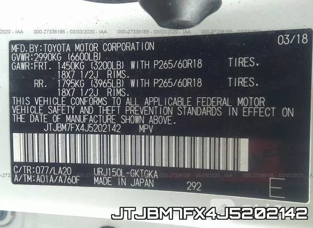 JTJBM7FX4J5202142 фото 10