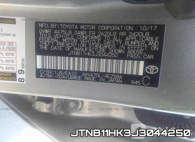 JTNB11HK3J3044250 фото 10
