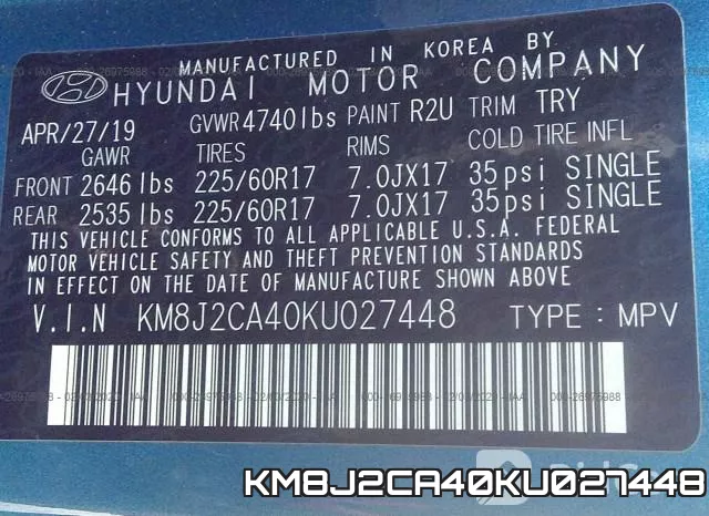 KM8J2CA40KU027448 фото 10