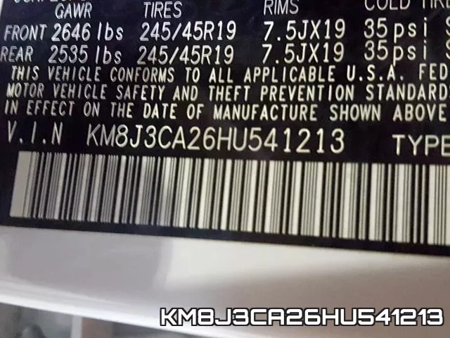 KM8J3CA26HU541213 фото 2