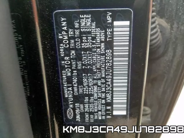 KM8J3CA49JU782898 фото 2