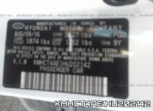 KMHCT4AE1HU202142 фото 10