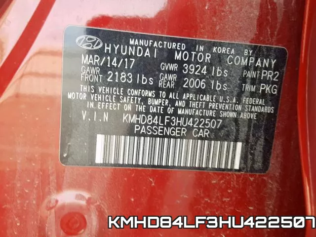 KMHD84LF3HU422507 фото 2
