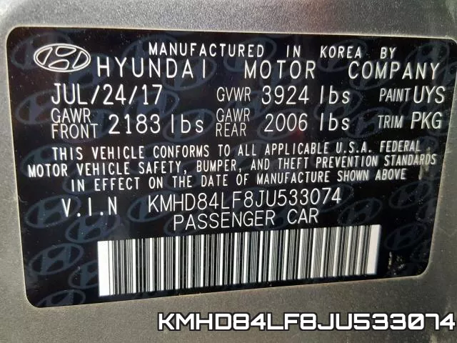 KMHD84LF8JU533074 фото 2
