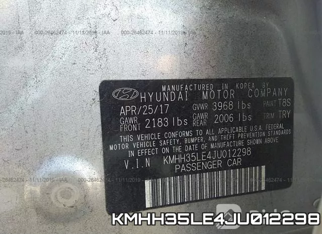 KMHH35LE4JU012298 фото 10