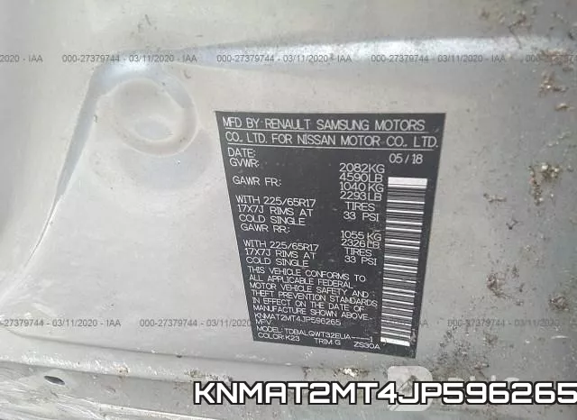 KNMAT2MT4JP596265 фото 10