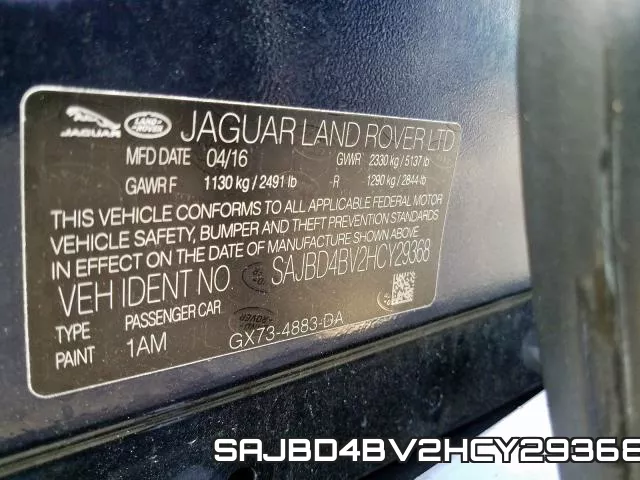 SAJBD4BV2HCY29368 фото 2
