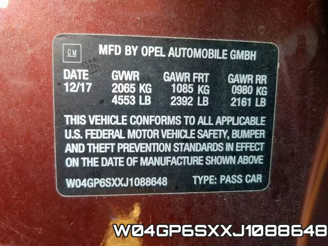 W04GP6SXXJ1088648 фото 2