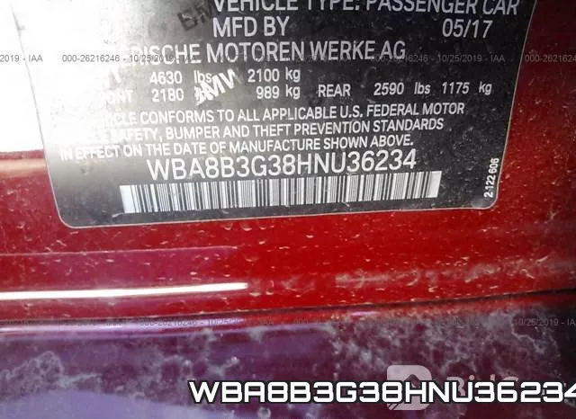 WBA8B3G38HNU36234 фото 10