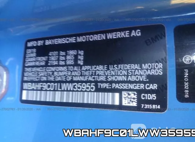 WBAHF9C01LWW35955 фото 10