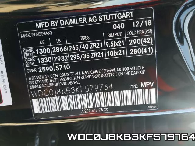 WDC0J8KB3KF579764 фото 2