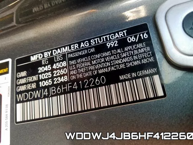 WDDWJ4JB6HF412260 фото 2