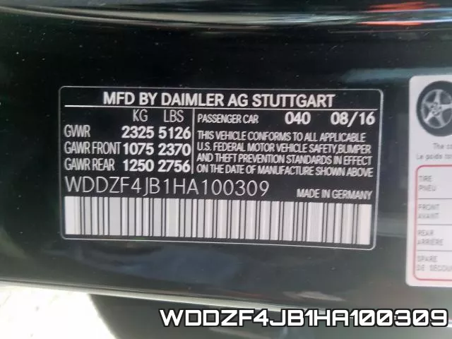 WDDZF4JB1HA100309 фото 2
