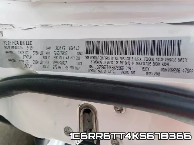 1C6RR6TT4KS678366 фото 2