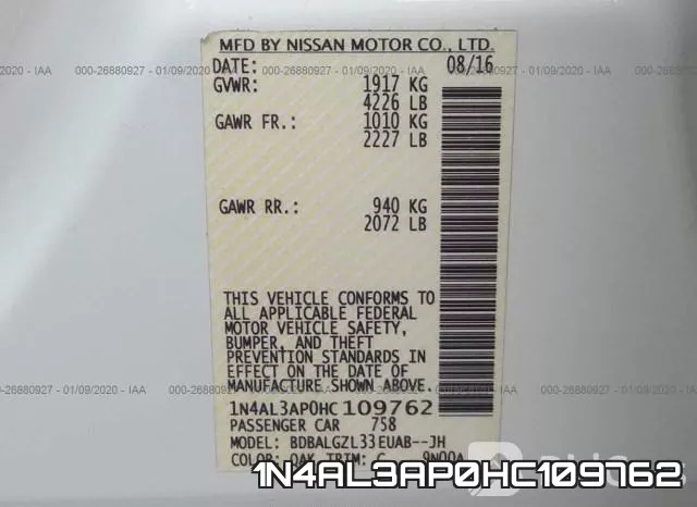 1N4AL3AP0HC109762 фото 10