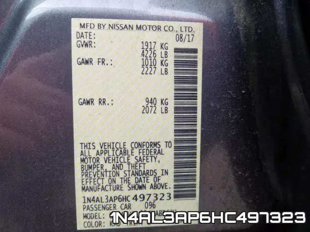 1N4AL3AP6HC497323 фото 2