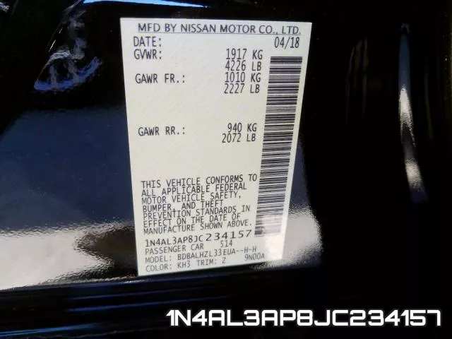 1N4AL3AP8JC234157 фото 2