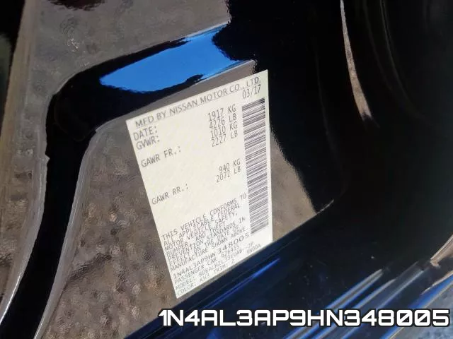 1N4AL3AP9HN348005 фото 2