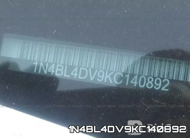 1N4BL4DV9KC140892 фото 10