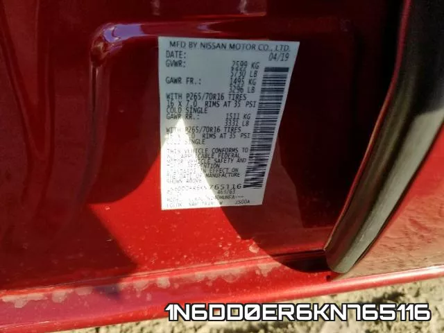 1N6DD0ER6KN765116 фото 2