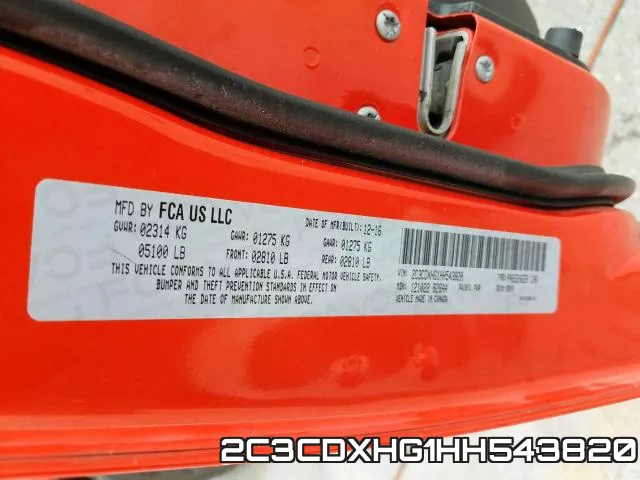 2C3CDXHG1HH543820 фото 2