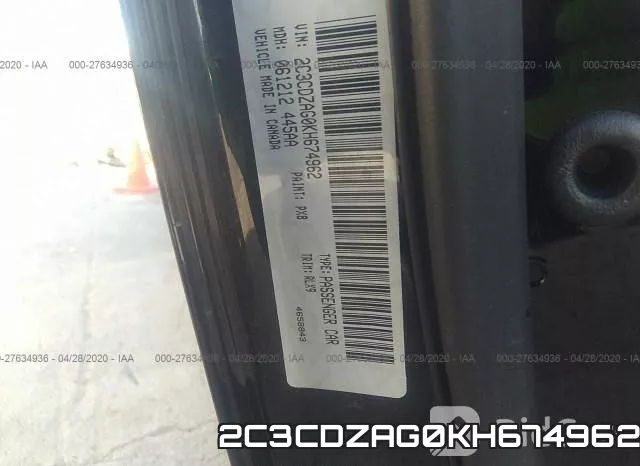 2C3CDZAG0KH674962 фото 10